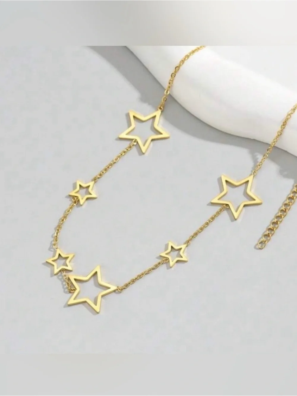 Gold Plated Stainless Steel Star Necklace | Celestial Layering Piece